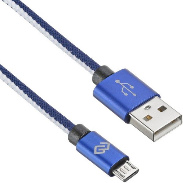 Кабель Digma [microusb-1.2m-braided-bl] USB - micro USB синий 1,2 м