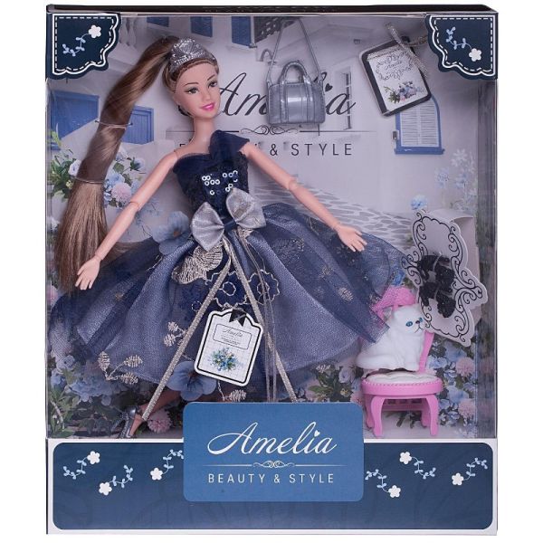 Кукла ABTOYS Amelia Вечерний раут PT-01625 с аксессуарами 30 см